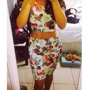 Two piece floral set